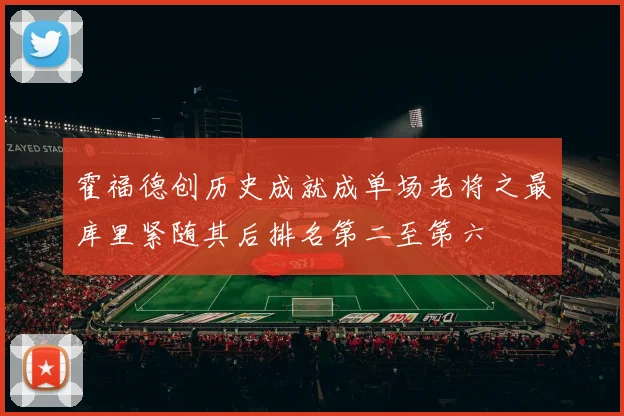 霍福德创历史成就成单场老将之最库里紧随其后排名第二至第六