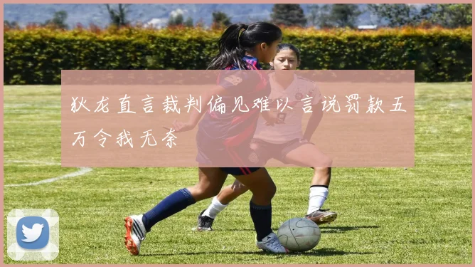 狄龙直言裁判偏见难以言说罚款五万令我无奈